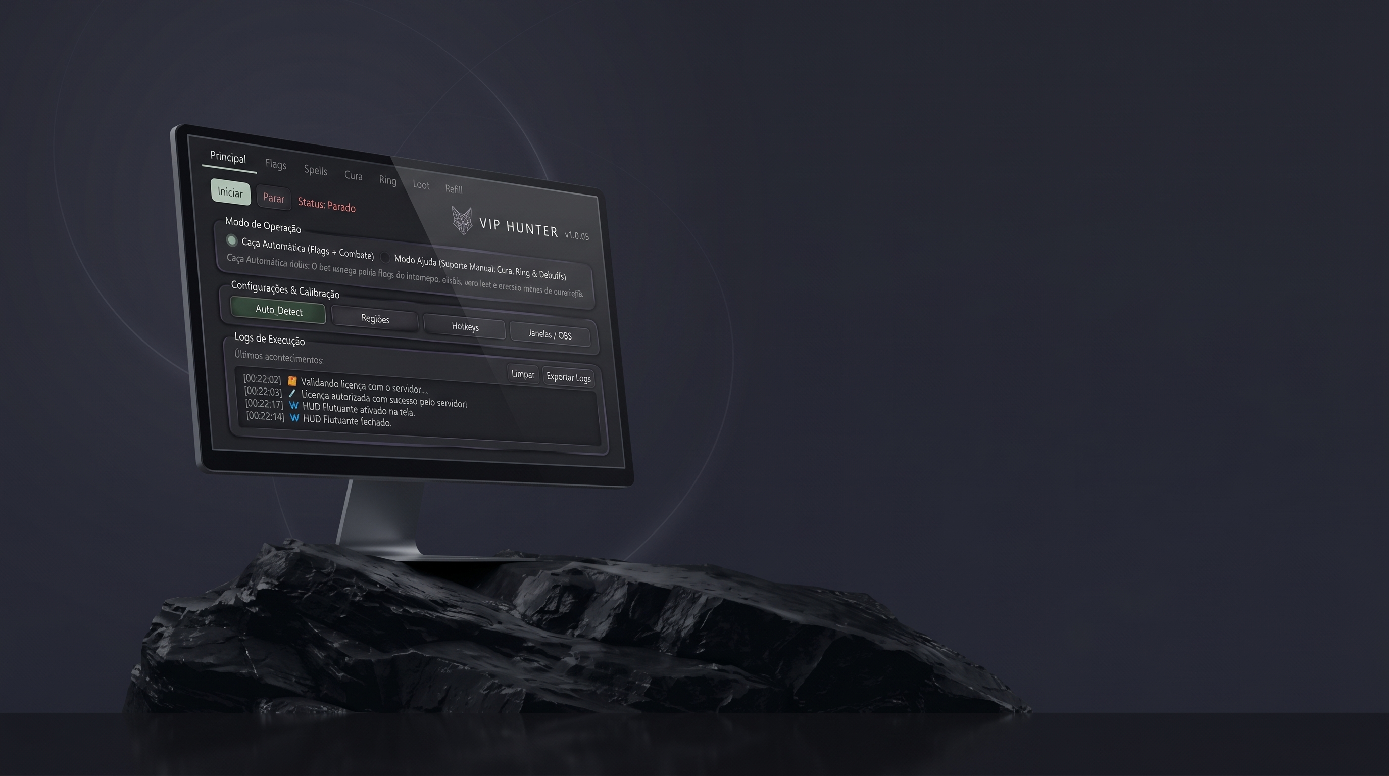 Vip Hunter 3D Monitor Interface